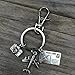 Ganchos para llavero con llaveros SUNSHINETEK Broche giratorio de metal Clips de...
