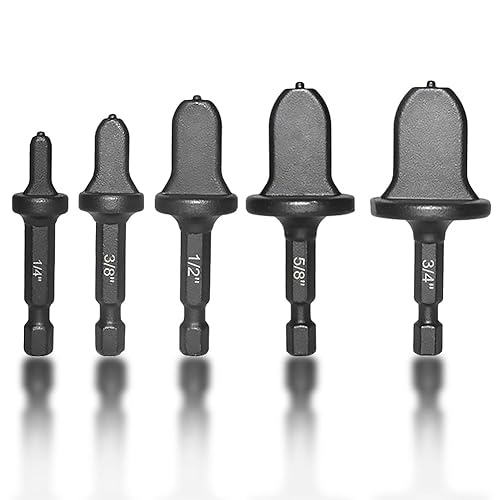 Juego de 5 brocas de herramientas de estampación de 14 pulgadas, 38 pulgadas, 12 pulgadas, 58 pulgadas, 34 pulgadas, multifunción, vástago hexagonal