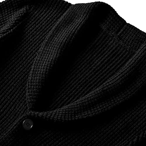 Men's Casual Slim Thick Knitted Shawl Collar Cardigan Sweaters Pockets4