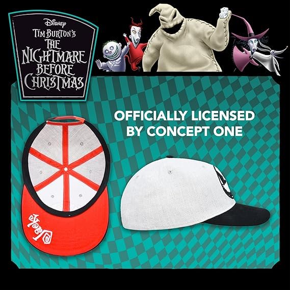 Image of Disney The Nightmare Before Christmas, Jack Skellington Adjustable Baseball Cap, Black, One Size