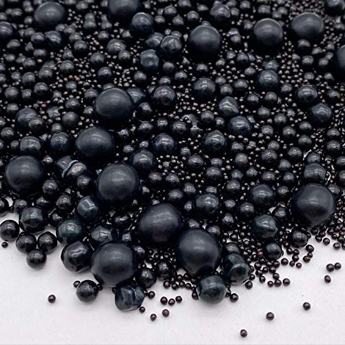 Black Pearls Sprinkle Mix by Simply SucrÃ© | Pearl Sprinkles | High Quality Sprinkles | Wedding Sprinkles | Edible Sprinkles | 4 oz. 8oz. 16 oz. 24 oz. | Bulk Sprinkles | White Sprinkles (8 oz jar)