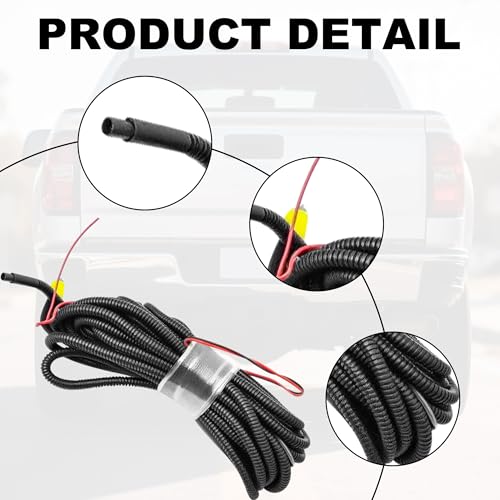 Image of PartsFlow Tailgate Handle Backup Camera Fits 2007-2014 Chevy Silverado GMC Sierra 1500 2500 3500 Tailgate Reversing Rear View Park Assist Camera RCA Plug Replaces 22755304