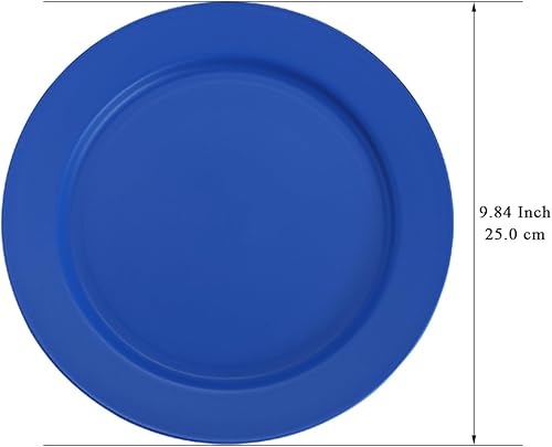 Miniatura 2 de Berglander UKR - Juego de 12 platos de plástico de 10 pulgadas, platos planos reutilizables e irrompibles, platos de ensalada, cuencos para pasta,
