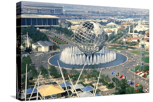 ART.COM Stretched Canvas Print Unisphere at the 1964 World's Fair, 24' x 16'