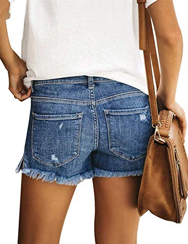 Image of MODARANI Denim Shorts for Women Distressed Jean Shorts Ripped Summer Hot Short