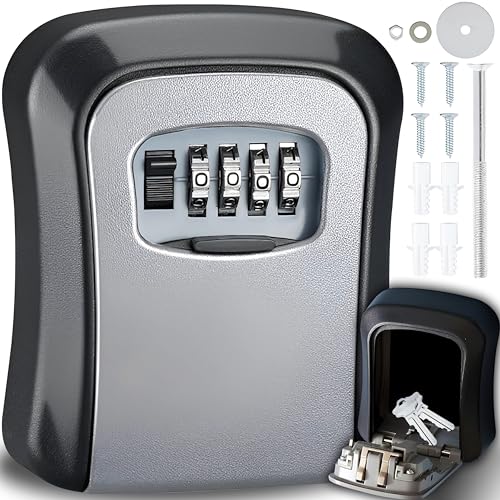 Retoo Caja fuerte para llaves con código numérico, caja fuerte pa...