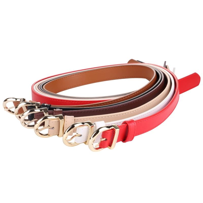 HBJWOV Belt Women's Decorative Jeans with Suit Dress Cowhide Belt Decoration Suit Belt Women(D)3