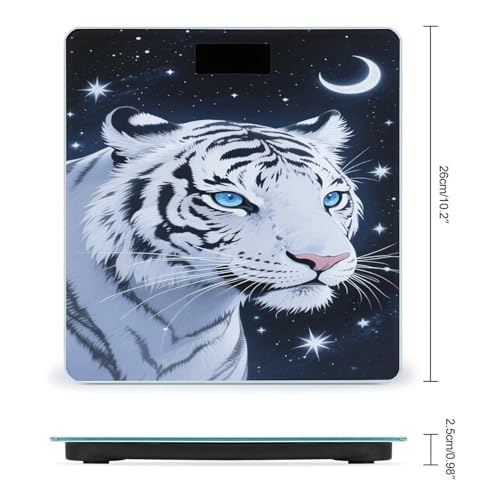 Báscula digital Tiger and Moon con vidrio templado miniatura 2