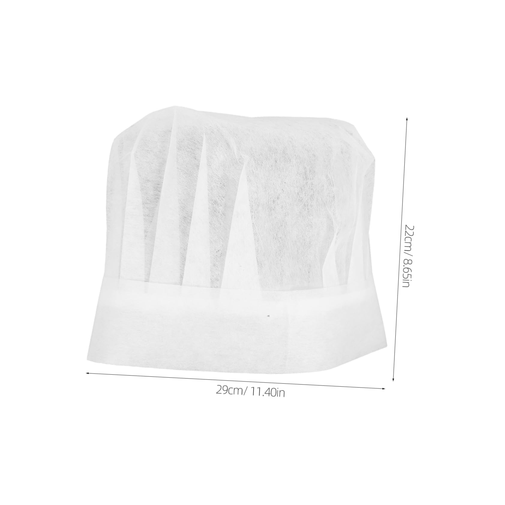 ABOOFAN 20pcs Disposable Chef Hats Lightweight Cap for Professional Chefs Comfortable Kitchen Use for Restaurants Bakeries and Home Cooking
