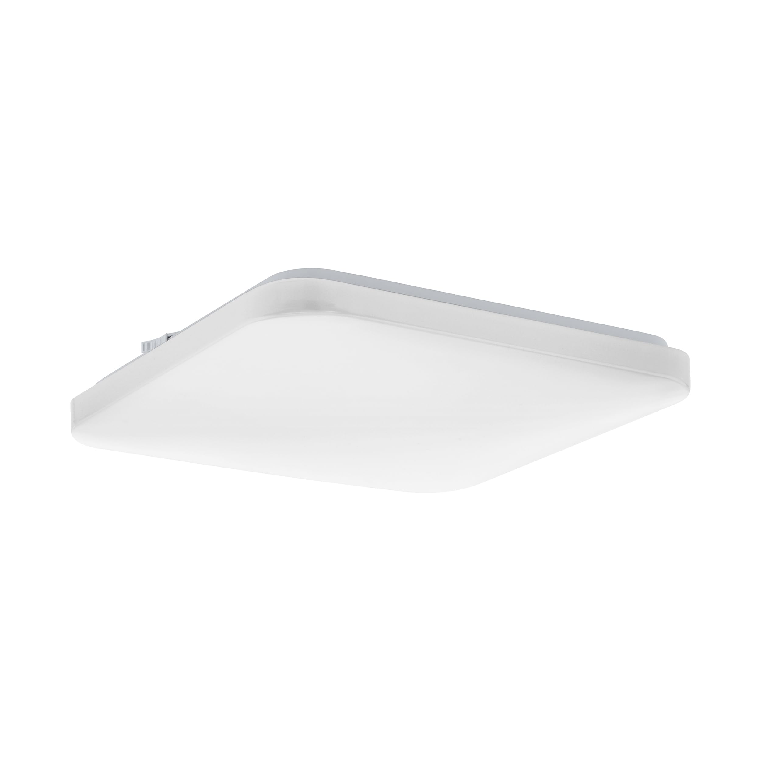 Eglo Frania-IP Lámpara de techo LED, para baño, fabricada en metal y plástico de color blanco, con luz blanca cálida, neutra y fría, protección IP44 y unas medidas de 33 × cm