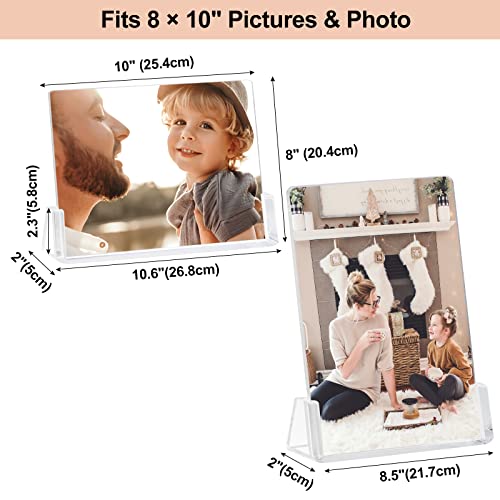 Boxalls 2 Pack Picture Frames 8X10 With Clear Base Stand, Acrylic Photo Frame Frameless For Desk Display Decoration(Horizontal + Vertical) #TOP3