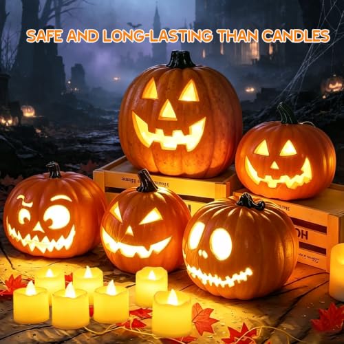 Halloween Pumpkin Carving Kit,27 PCS with stencils，Professional and Heavy Duty Stainless Steel Tools& pumpkin carving candle&Pumpkin Creative Painting，Halloween Decoration Gift Jack-O-Lantern - image 5