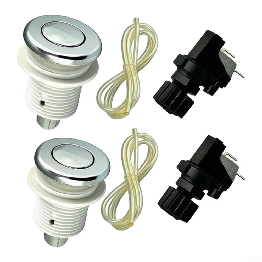 Kit Interruptor Aire Spa 2 Unidades Botón Remoto Seguro(32mm)
