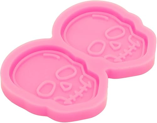 Miniatura 5 de Moldes de resina de calavera de silicona para soporte de teléfono, moldes de silicona para carrete de insignia de bricolaje, moldes de chocolate,