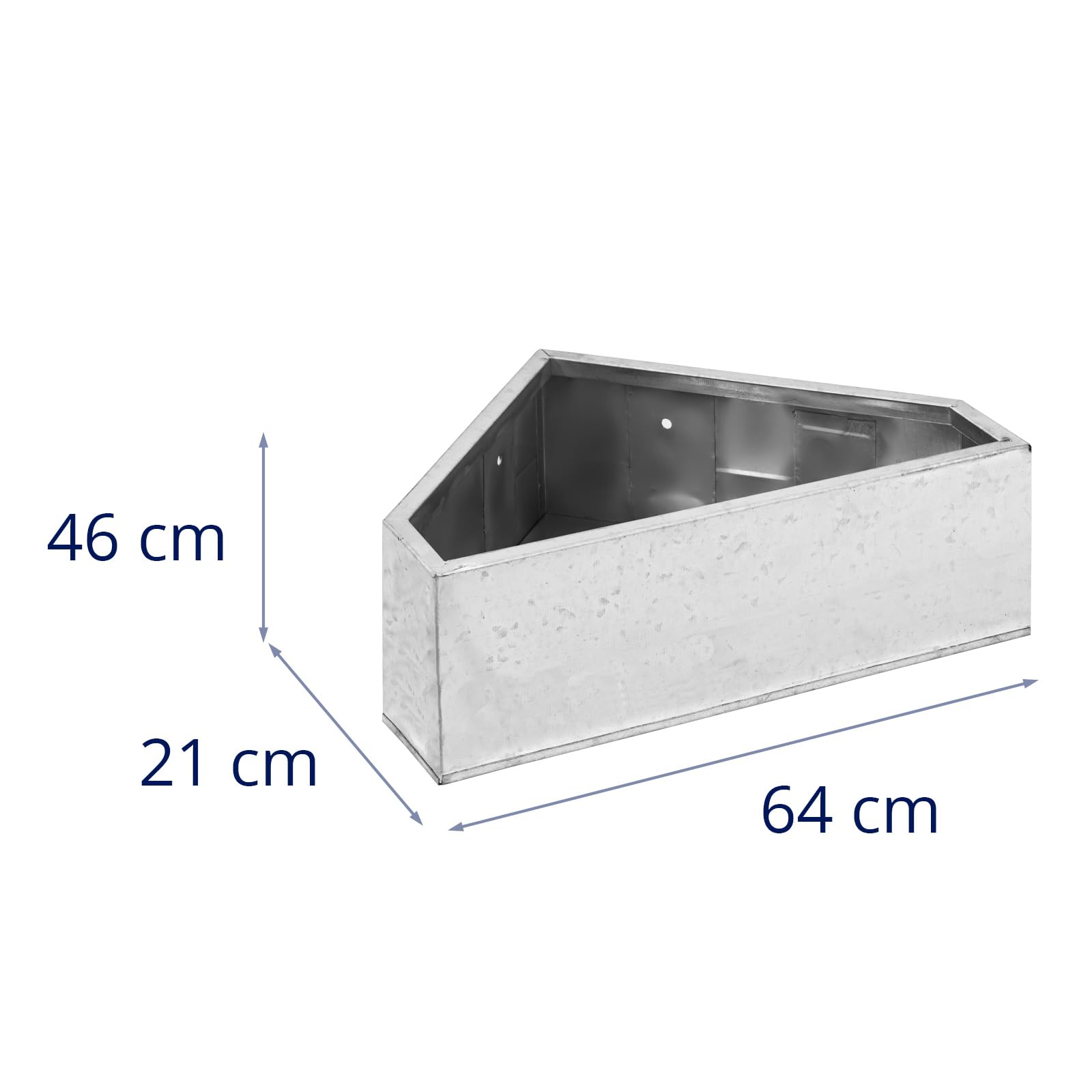 Comedero para Ganado 64 x 45,5 x 21 cm Volumen de 30 L Triangular Comederos para caballos Comedero para vacas Comedero para cerdos Comedero para terneros