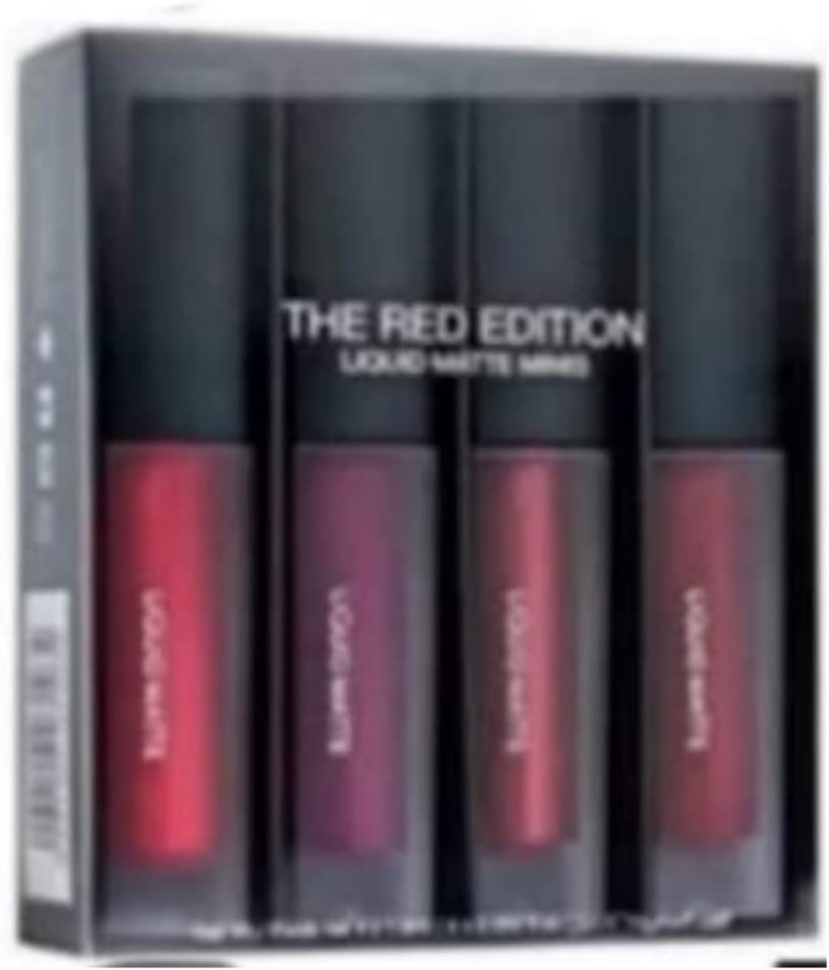 HUDA BB Professional Combo Waterproof Red Edition Liquid Matte Minis Lipsticks Pack Of 4