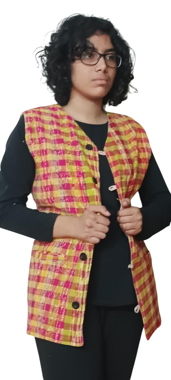 ekok Sleeveless Khesh Jacket for Men and Women – Winter Season, Cotton Linen Lining, Khesh Fabric Outer (46)-picture-28