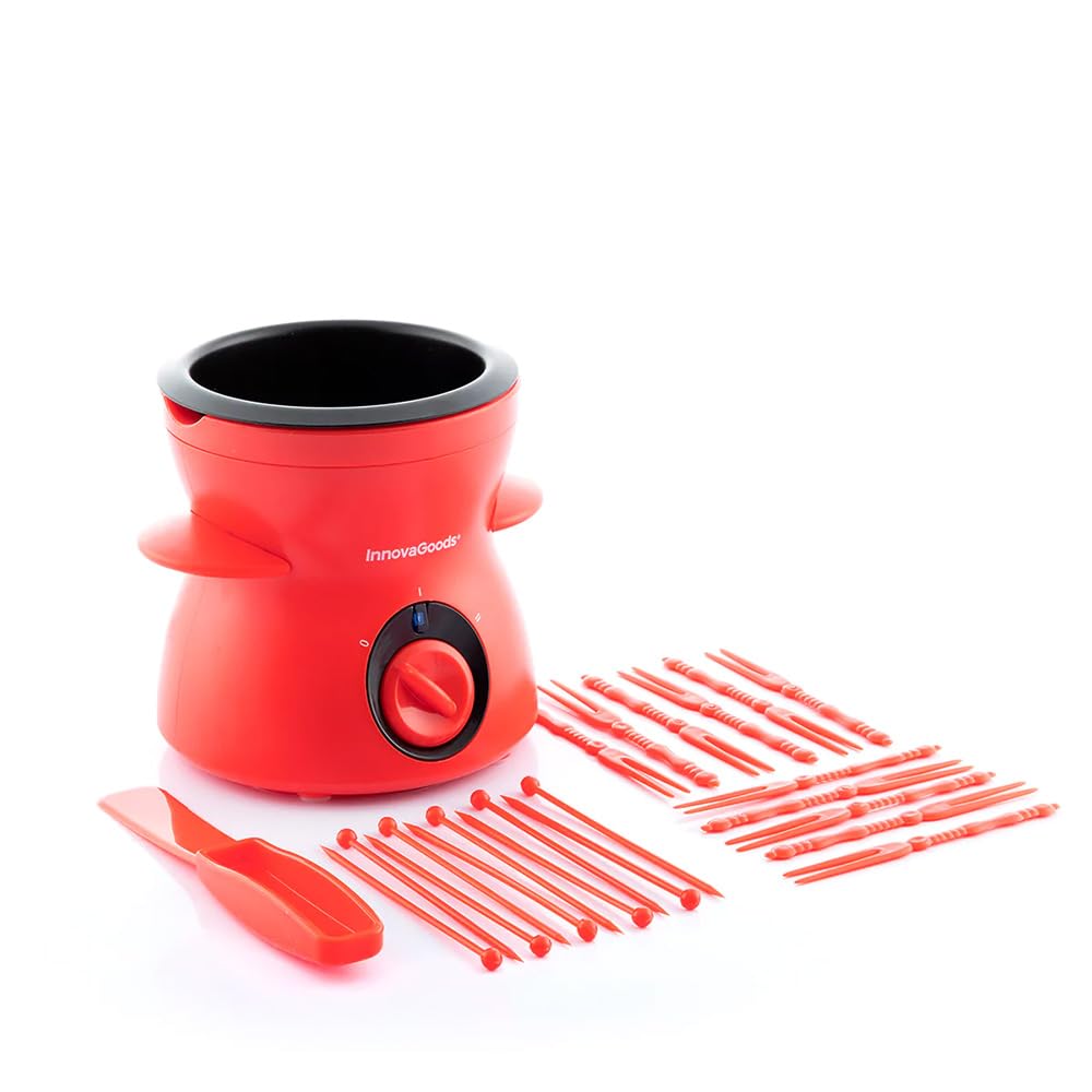 InnovaGoods® Fondue de chocolate con accesorios Fonlat, disfruta de deliciosos fondues de chocolate, con función de fondue de chocolate, accesorios y diseño elegante, ideal para el hogar y las fiestas