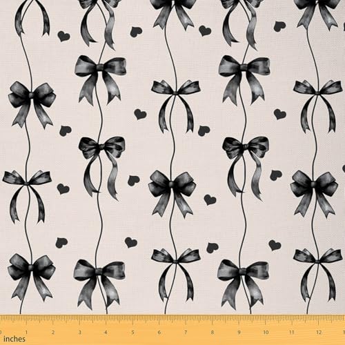 Tissus au mètre étanche anti-tache motif bowknot pour protéger vos créations maison