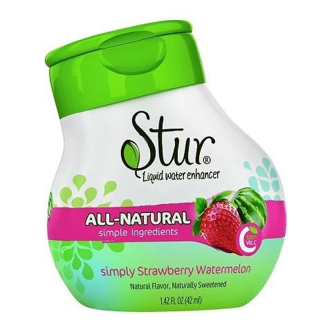 Stur Liquid Water Enhancer | Strawberry Watermelon | Sweetened with Stevia | High in Vitamin C & Antioxidants | Sugar Free | Daily Hydration & Workout Recovery | Zero Calories | Keto | Vegan (1 Bottle) Cover