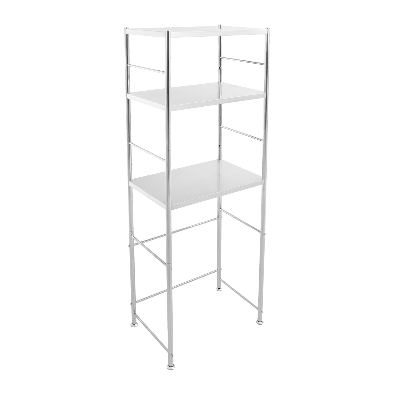 Estantería de acero inoxidable de 3 niveles, estantes de cocina, estantería de almacenamiento, estantería para cargas pesadas, estantería de almacenamiento, estantería de almacenamiento para
