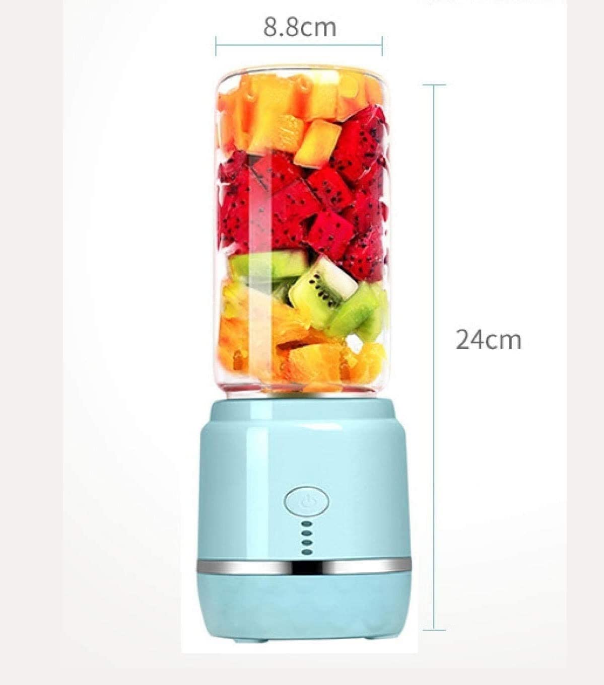 Przenośny blender, osobisty mały blender do koktajli i smoothie, ładowany przez USB, blender do soków do uprawiania sportu, podróży i na świeżym powietrzu (kolor: różowy) (różowy)