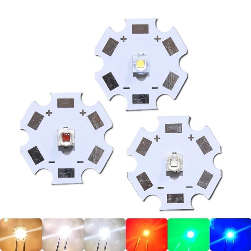 50PCS 3W LED XPE2 XP-E2 R3 Warm White 3000K 1W-3W LED Diode Chip Light Lamp With 20mm PCB