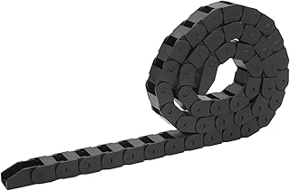 Cable Drag Chain Wire Carrier, Black Nylon Cable Chain with End Connector Wire Carrier Drag Chain for CNC Machine 1 Meter Long