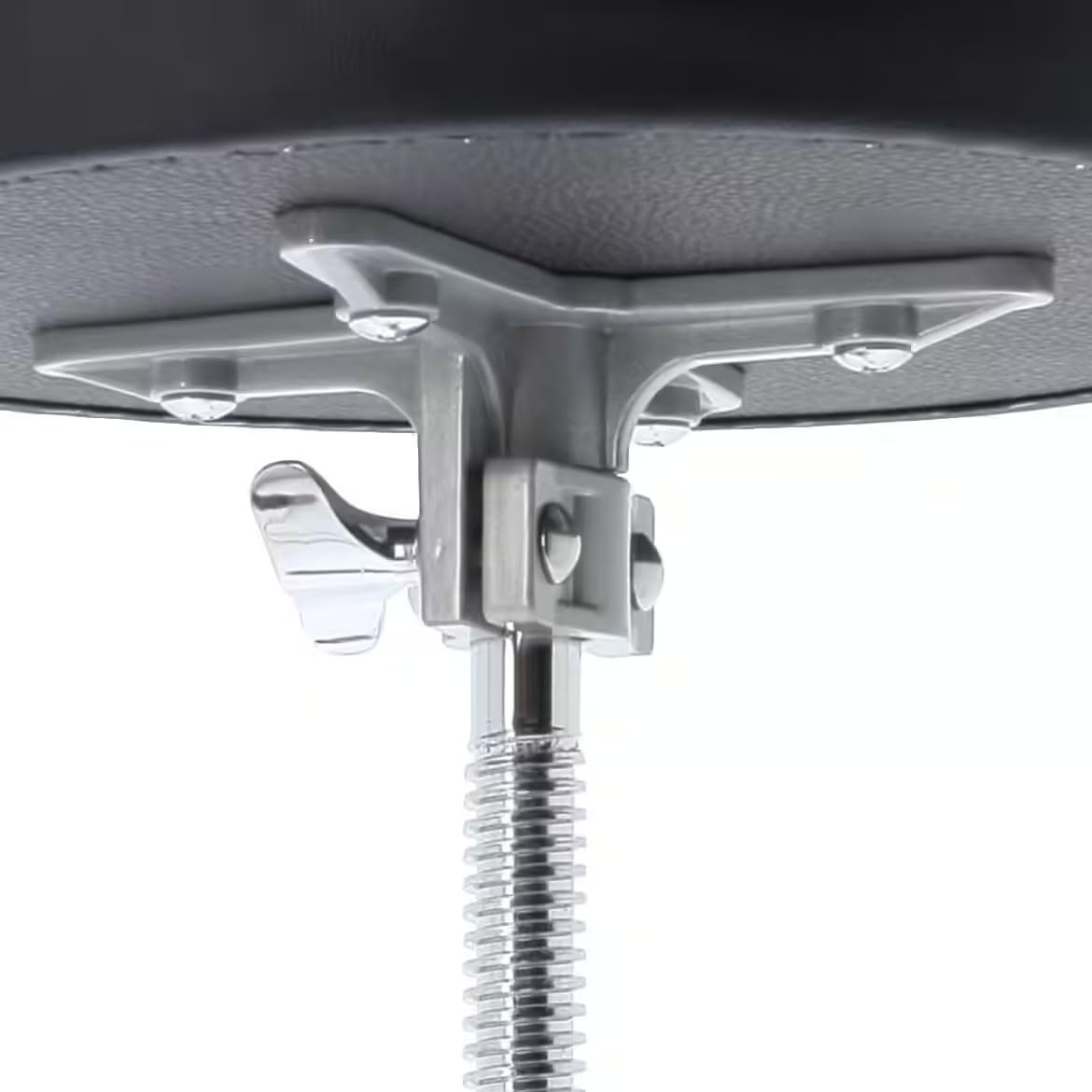 WOODBRASS NYX DT-1500 - Taburete de batería ajustable Drum Throne estable doble base, asiento confort de alta densidad, hardware robusto 150 kg