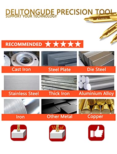 Delitongude 10Pcs Of 3.0Mm Center Drill Bits Set,High Speed Steel Titanium Coating Drill Bits Kit Countersink Tools For Spotting Lathe Metalworking(3.0Mm) #TOP3