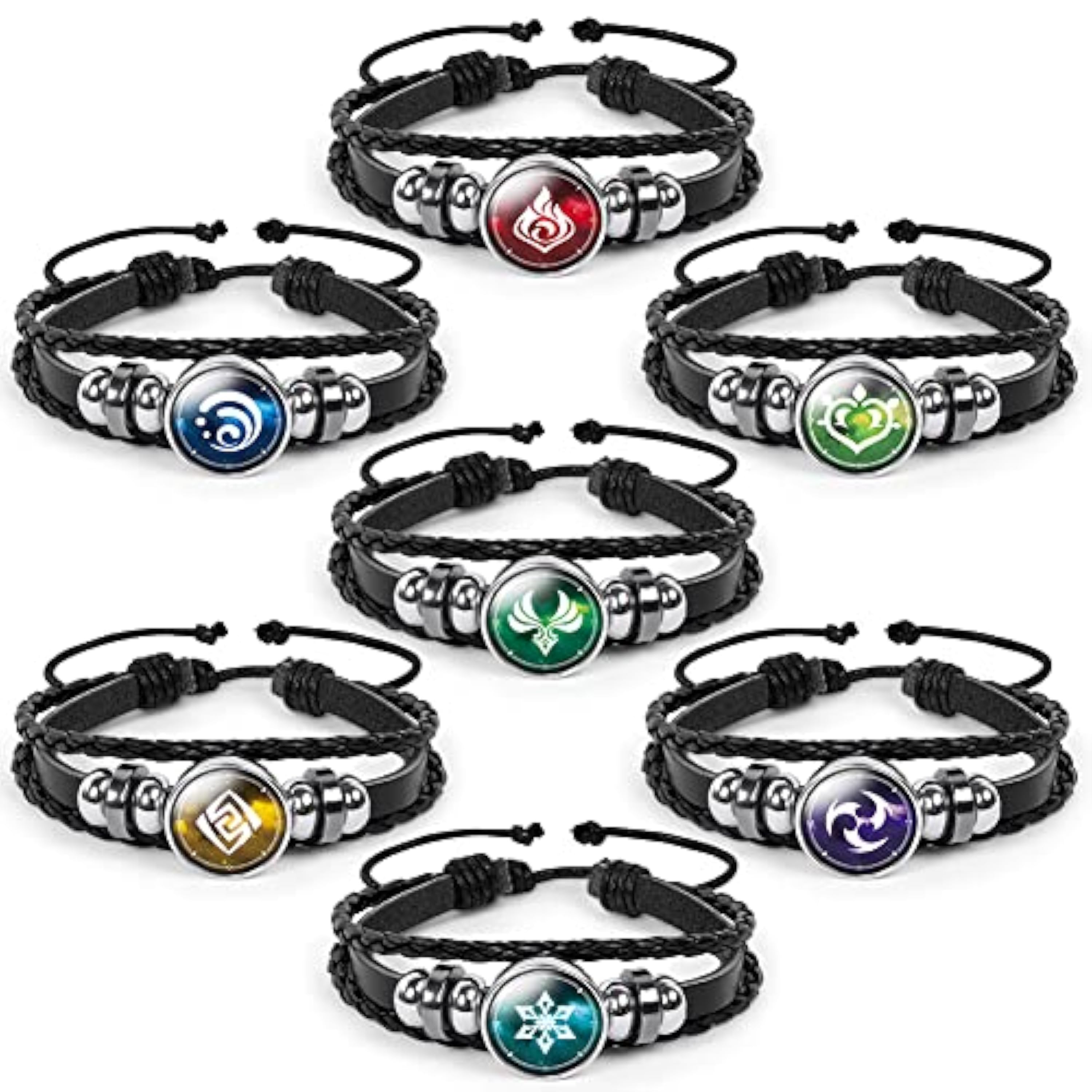 Aucuu 7 pulseras de ojos de Dios de anime, 21*20*2