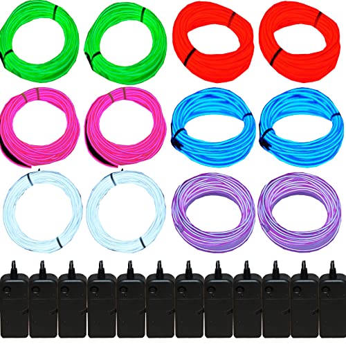 Cables de luz de neón JYtrend para decoración de fiestas, eventos y tuning de coches con batería