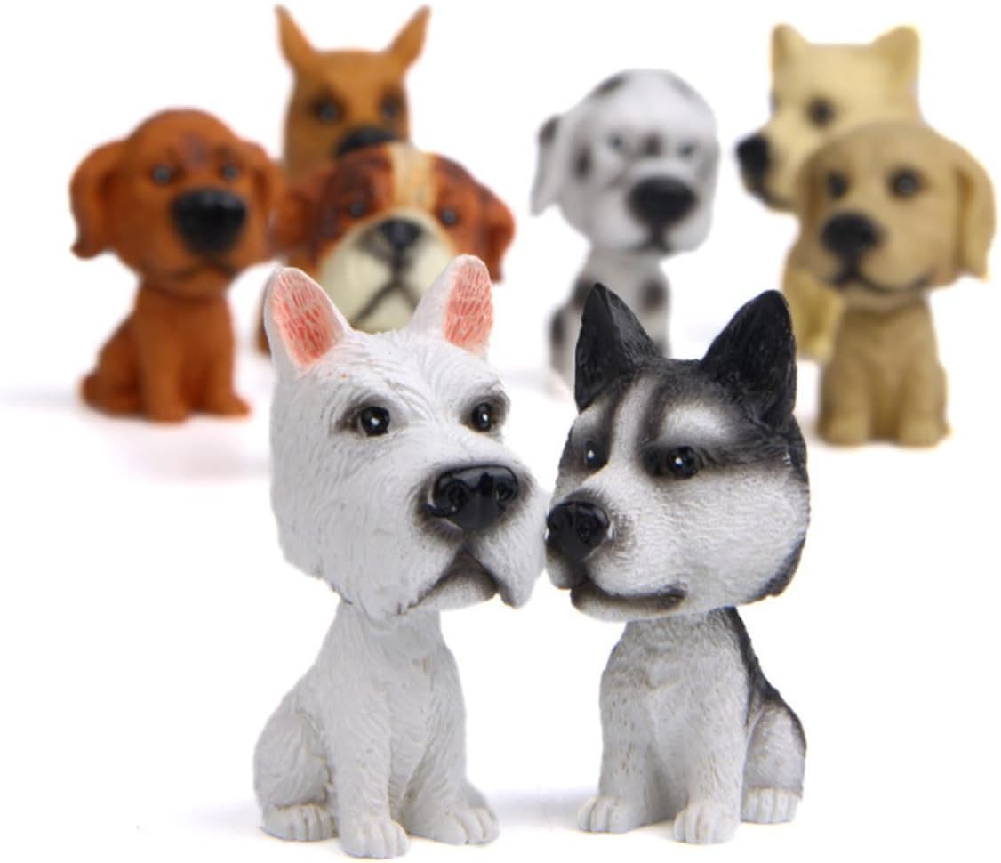 Nodding Dog Resin Bobblehead Car Ornament Cartoon Lovely Decor image 3