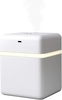 Irfora Humidificateur,diffuseur d'humidificateur à Brume à Induction Intelligent de 600 ML avec lumière LED Humidificateur de stérilisation à l'alcool Silencieux Humidificateur de Bureau pour Chambre