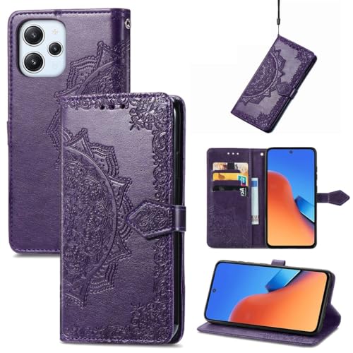 Protection Xiaomi Redmi 12 antichoc avec clapet support violet
