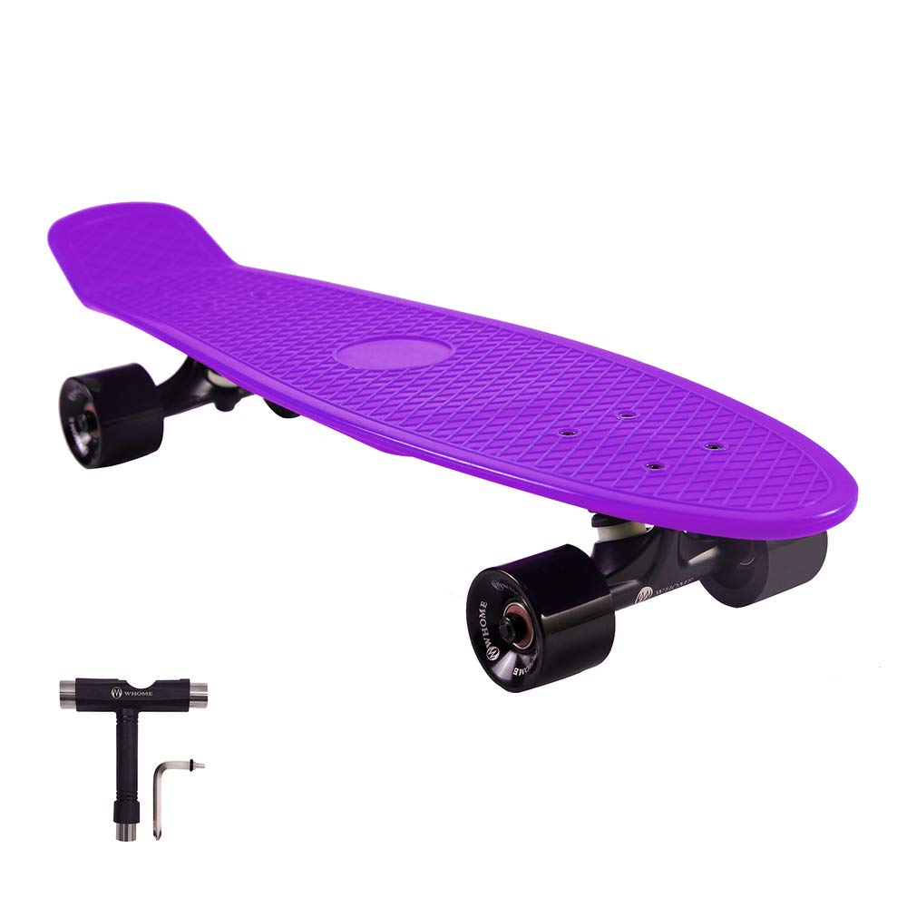 WHOME Skateboard for Adult/Kid Pro/Beginner - 27 Inch Cruiser Skateboard Complete for Cruising Commuting Rolling Around T-Tool Included