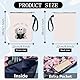 CRASPIRE Book Sleeves Pink Skull Rose Protector Covers for Paperbacks Washable Fabric Cloth Cover with Zipper and Extra Sleeve Pocket Lovers Classmate Friend Gifts, OFST-WH0010-006-EU15
