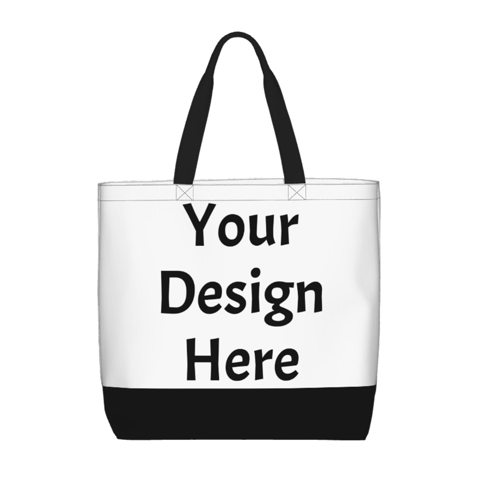 Personalized Custom Tote Bags For Women With Your Logo Text Photo Name Design Your Tote Bag Shoulder Beach