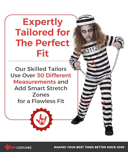 Disfraz Morph Prisoner para niños, zombie unisex miniatura 4