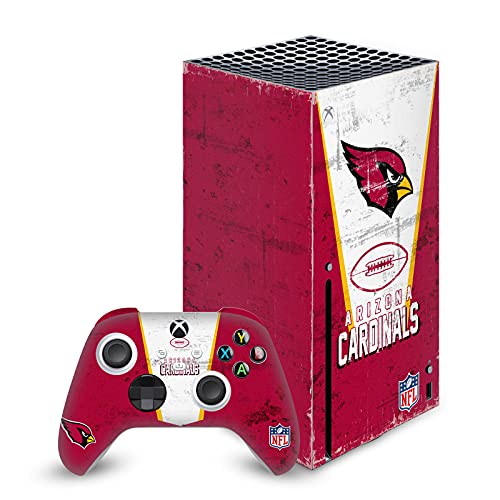 Skin vinyle Xbox Series X NFL Arizona Cardinals finition premium Head Case Designs pour joueurs