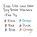 EXPO 1751667 Click Low-Odor Dry Erase Retractable Markers, Fine Point, Assorted Colors, 6-Count