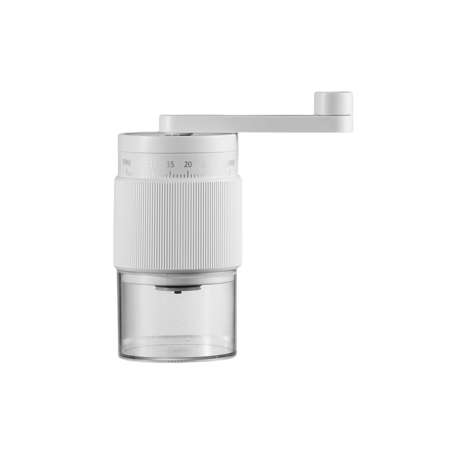 Molinillo manual de granos de café, cuchillas de cerámica, molinillo de café ligero de mano, 209.8 g por molino, para espresso, prensa francesa, turco (blanco)