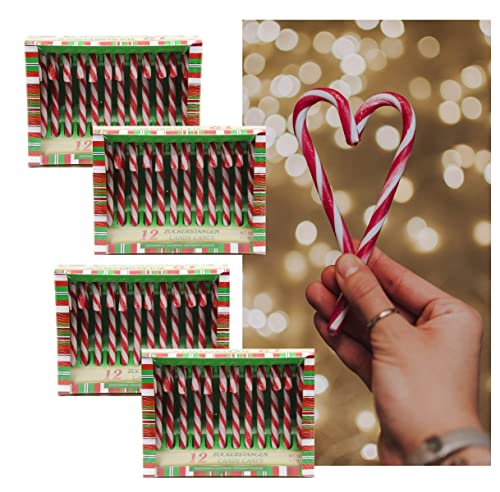 Bada Bing Zestaw 48 lasek cukrowych Candy Canes Lollie Boże Narodzenie paski mięta pieprzowa smak