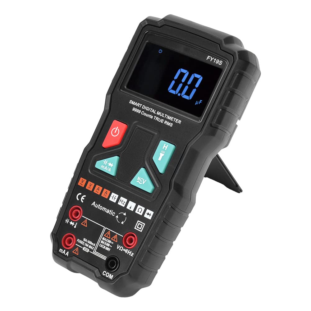 Generic Multímetro Digital de Mano de Alta Precisión para Prueba de Corriente de Voltaje CA CC, Medidor Multifuncional Portátil para Instrumentos y Laboratorios, Material ABS