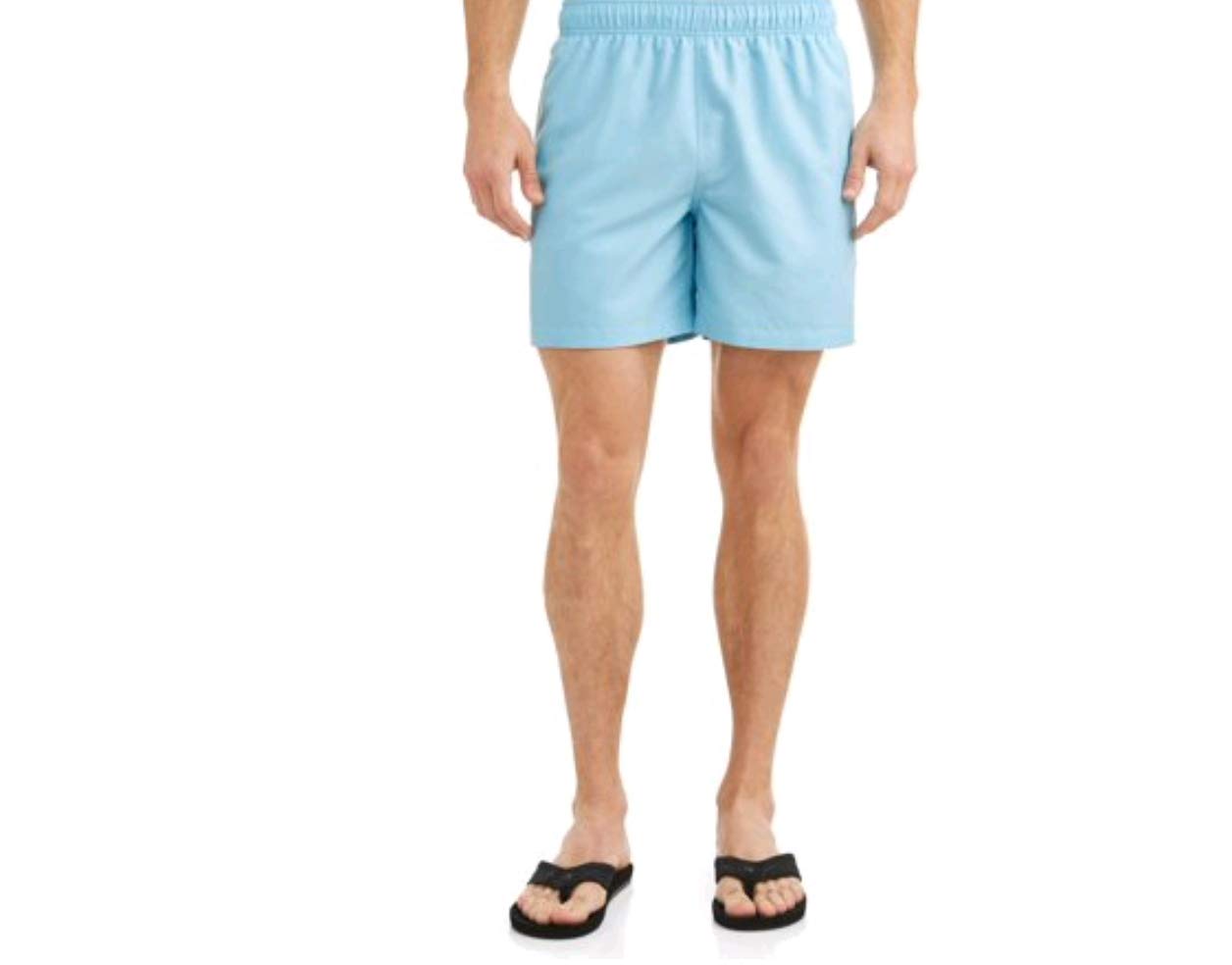 Men's Solid Colored Swim Shorts (3XL 48/50, Turquoise)