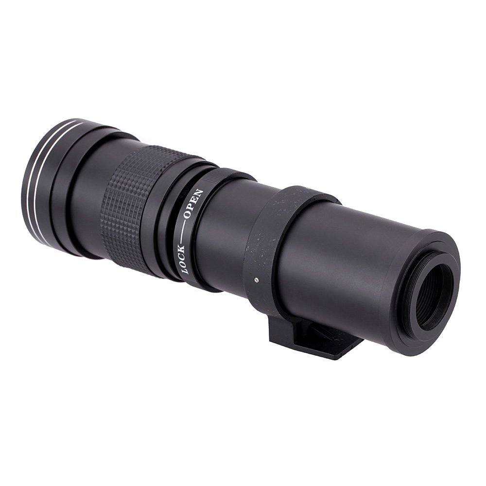 Teleobiettivo zoom 420-800 mm F8.3, messa a fuoco manuale con attacco a T per Canon EOS T3 T3i T4i T5 T5i T6 T6i T6s T7 T7i SL1 SL2 6D 7D 7D 60D 70D 77D 80D 5D II/III/IV DSLR