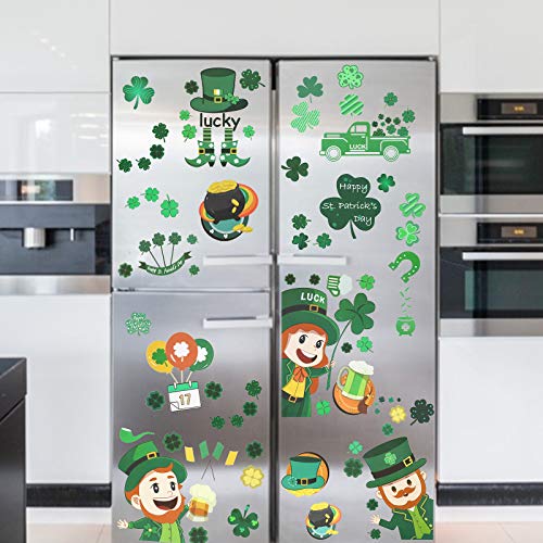 image for Garma 10 Sheet St Patrick's Day Window Decorations 141 PCS Window Deca
