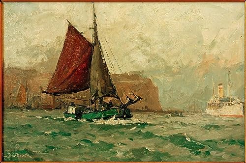 Pintura murales decor lienzo vintage Unter Helgoland de 60x90cm para decoración del hogar