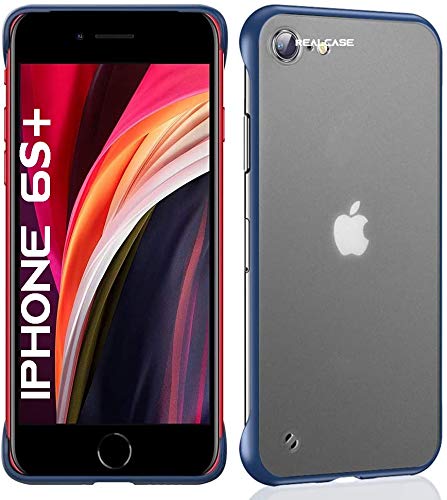 Image of REALCASE iPhone 6s Plus Back Cover | Stylish Frameless Matte TPU Bumper | Full Protective Shockproof Case Back Cover for iPhone 6 Plus / 6s Plus (F-Blue)