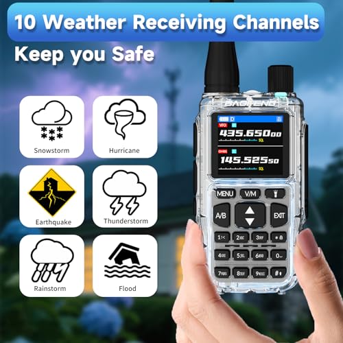 Image of BAOFENG UV-5R MINI-5 Two Way Radio NOAA Weather Radio Dual PTT 999CH Survival Radio APP Programming Copy Frequency Ham Radio 2200mAh